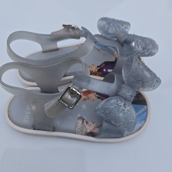 Mini Melissa x Disney Frozen Snowflake Bow Sandals Size 9 - Picture 4 of 6